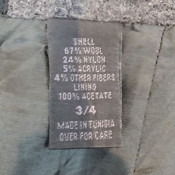 Vintage Y2K Express Wool Blend Wrap Mini Skirt Gray Preppy Academia 3 / 4 - Picture 10 of 11